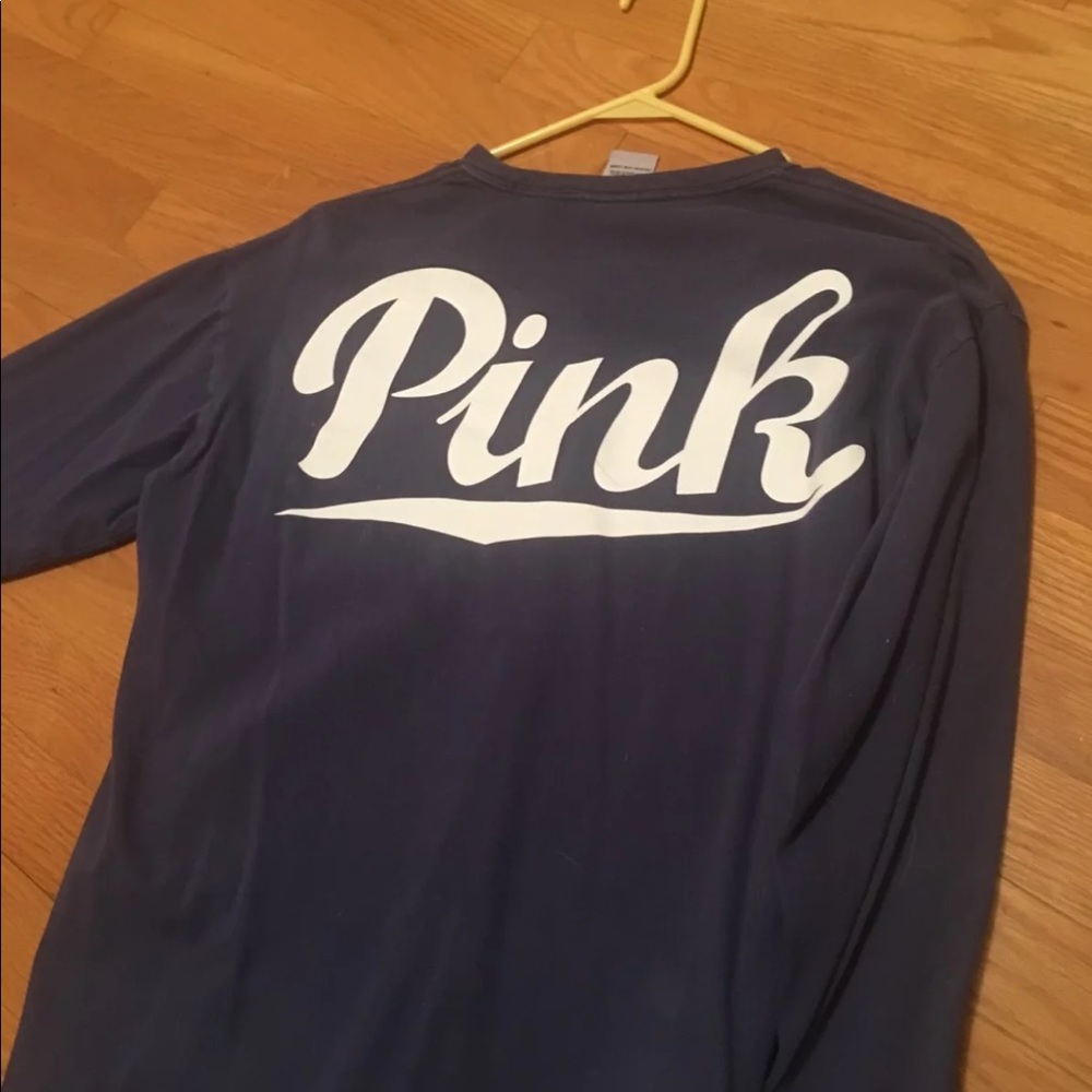 VS PINK dark blue long sleeve shirt